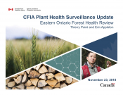 CFIA Plant Health Surveillance Update