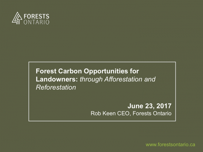 Forest Carbon Opportunities for Landowners: through Afforestation and Reforestation