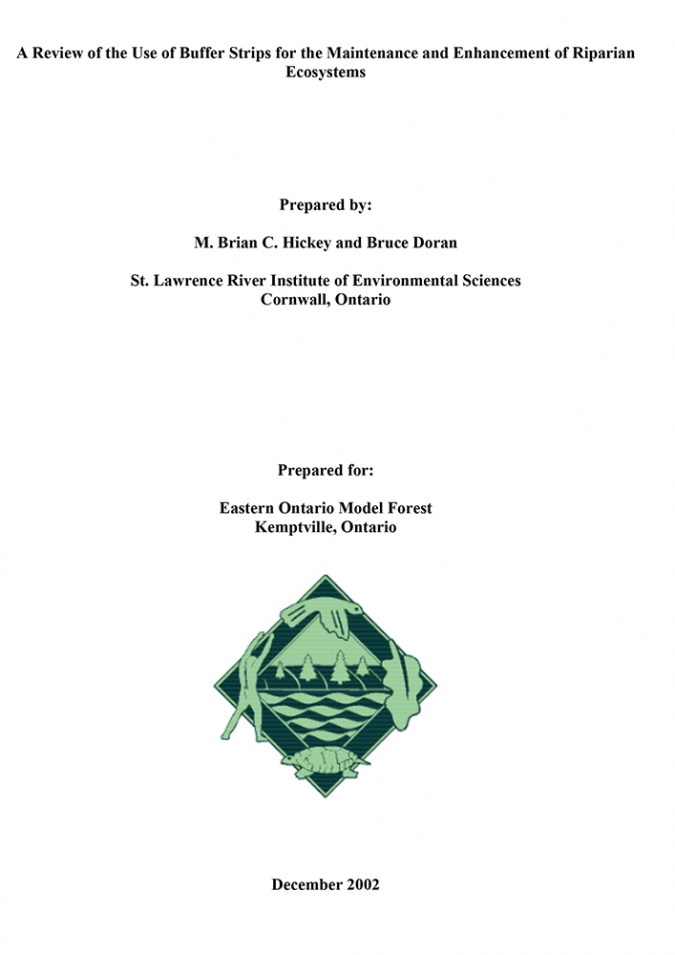 A Review of the Use of Buffer Strips for the Maintenance and Enhancement of Riparian Ecosystems