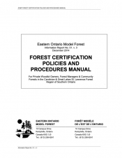 Forest Certification Policies and Procedures Manual