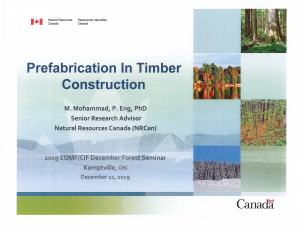 Prefabrication in Timber Construction