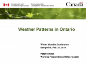 Weather Patterns in Ontario