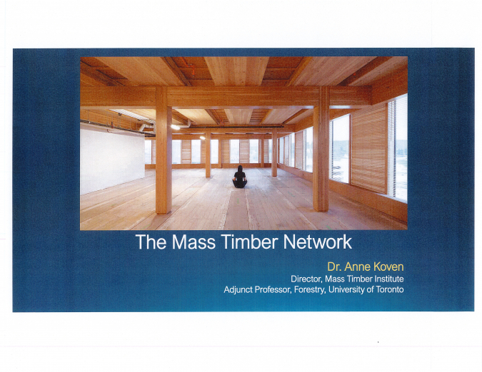 Mass Timber Timber Research - Connecting the Dots